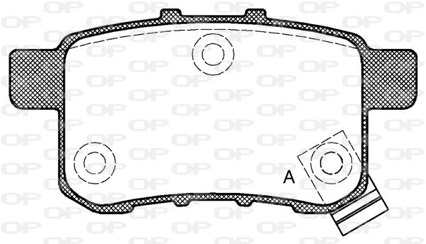 OPEN PARTS Комплект тормозных колодок, дисковый тормоз BPA1332.02